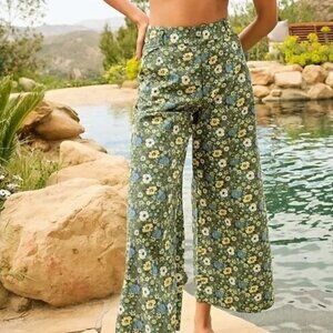 Free People Menocra Floral Cropped Pants
